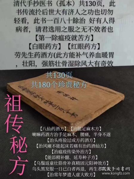 一本手抄本老药方书的市场价格及其价值分析