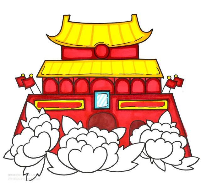 美术教案，天安门