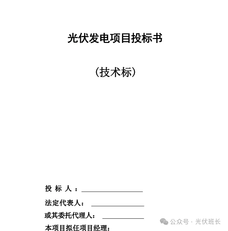光伏投标文件编写指南